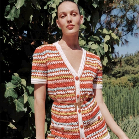 My Beachy Side crochet striped cardigan - Picture 1 of 7